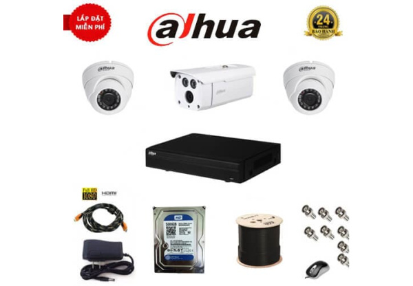 Trọn Bộ 3 Camera Dahua 1MP