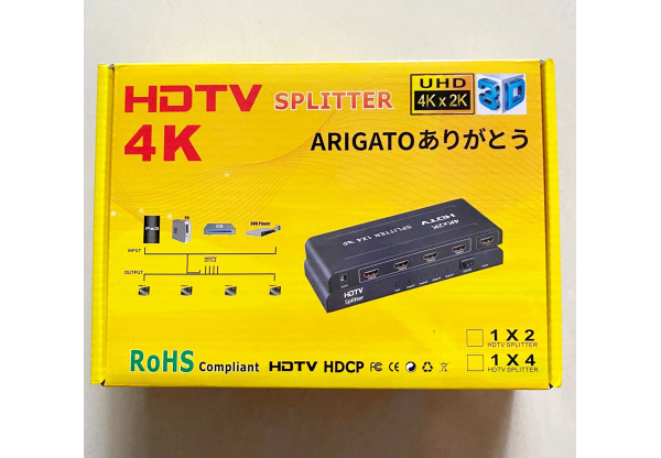 Bộ Chia HDMI 1 Ra 4 ARIGATO Hỗ Trợ 4K - Hàng nhập khẩu
