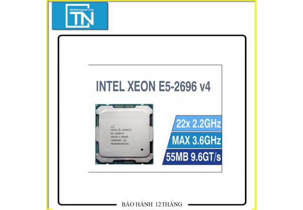 CPU Intel Xeon E5-2696 V4 2.20 GHz / 55MB / 22 Core / 44 Thread / Socket 2011-3
