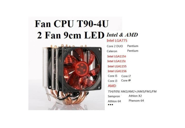Tản nhiệt VSP T90-4U 2 fan 9cm