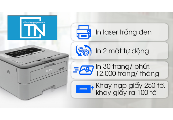 Máy in laser trắng đen đơn năng Brother HL-L2321D