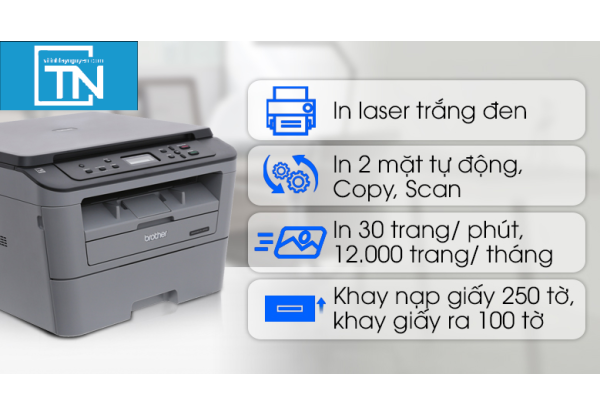 Máy in laser trắng đen đa năng Brother DCP-L2520D