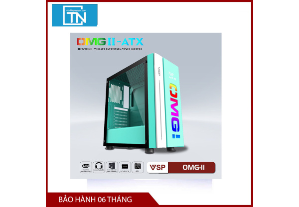 Case VSP LED Gaming OMG-II ATX - Xanh