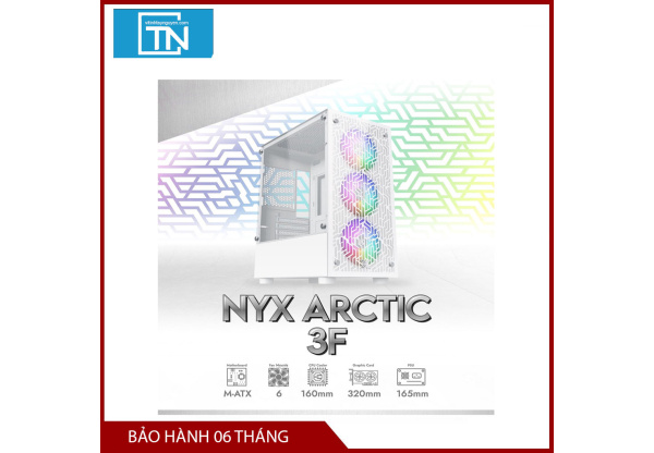 Case Xigmatek NYX Arctic 3F White (Sẳn 3 Fan)